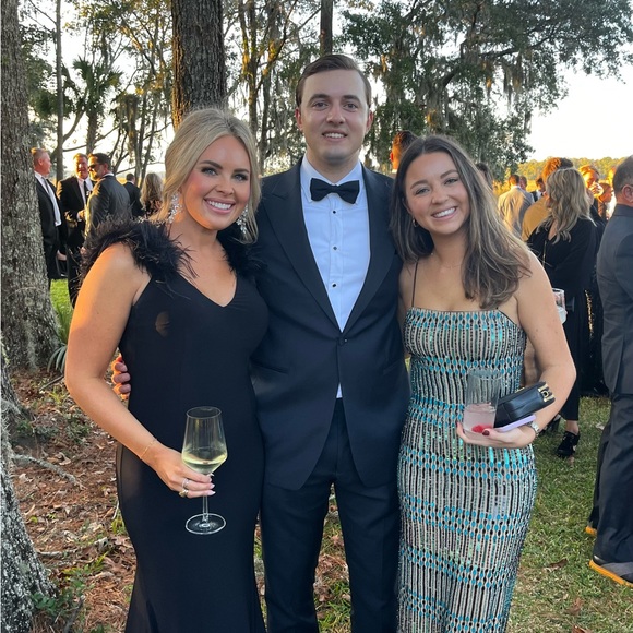 Black Jovani Formal feather gown - Picture 2 of 6